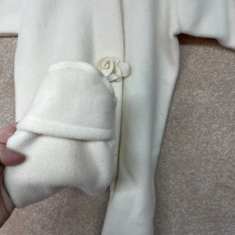 Vintage Ali Mac One Piece Baby Fleece Bunting Suit Girls Size‎ 12 Months 12M